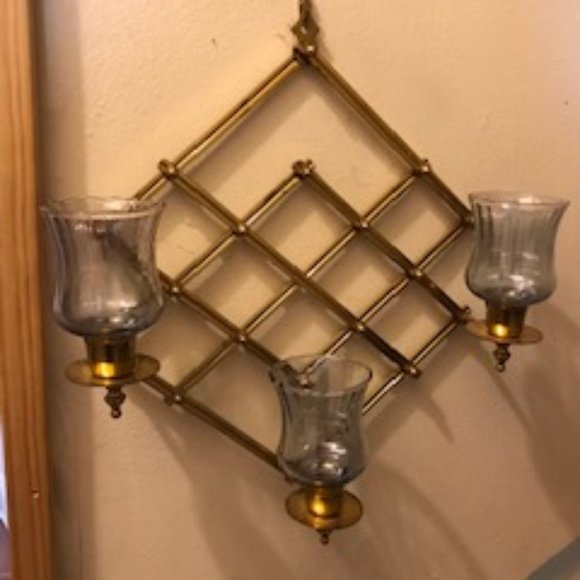 Party Lite brass wall candle holder - Picture 3 of 8